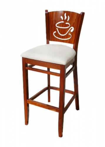Židle barová z bukového masivu KAFE bez područky ( obr. )