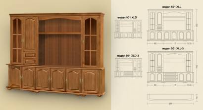 Obývací stěna mod.501 XLL 501XLD ( schéma )